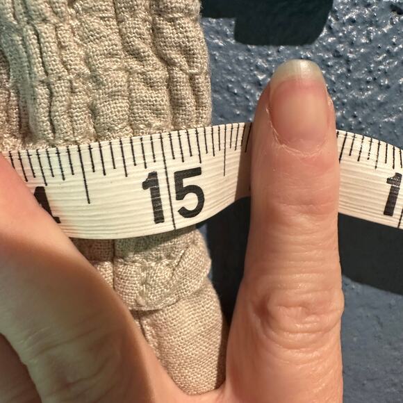 Honestee Size Medium Linen Blend Pants Light Khaki Timeless Classic Cool Comfy - Picture 4 of 9